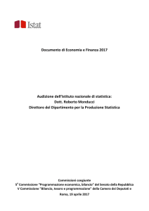 Documento di Economia e Finanza 2017 Audizione dell`Istituto