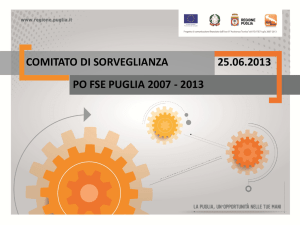 Diapositiva 1 - PO FSE Puglia