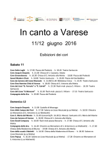 esibizioni 11 - 12 giugno