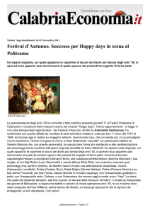 Festival d`Autunno. Successo per Happy days in scena al Politeama