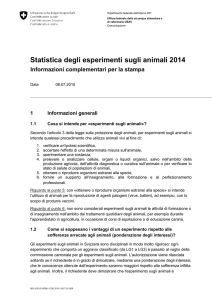 Statistica degli esperimenti sugli animali 2014