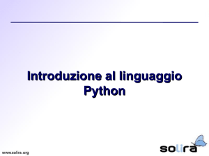 Introduzione al linguaggio Python