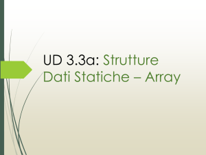 3.3a - Strutture Dati Statiche - Array