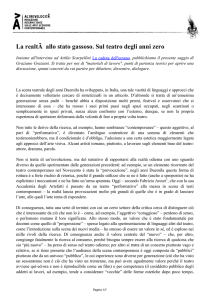 allo stato gassoso. Sul teatro degli anni zero