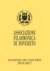 libretto stagione 2016/17 - Associazione Filarmonica Rovereto