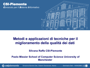 Metodi e applicazioni di tecniche per il miglioramento della qualità