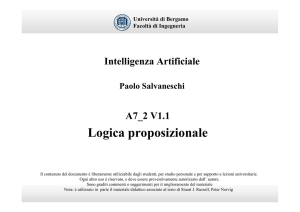 Logica proposizionale - Università degli studi di Bergamo