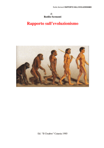 Rapporto sull`evoluzionismo