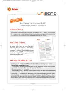 Papilloma virus umano (HPV) - Depistaggio rapido ed