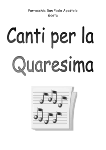 Libretto dei Canti per la Quaresima