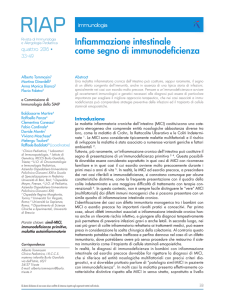 Infiammazione intestinale come segno di immunodeficienza