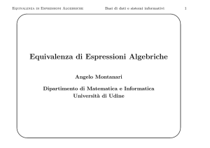 Equivalenza di Espressioni Algebriche