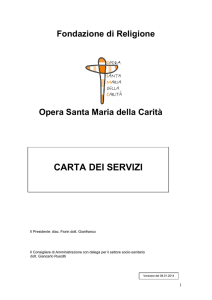 carta dei servizi - Opera Santa Maria della Carità