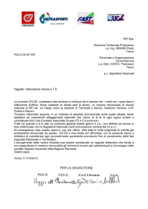 RFI Spa Direzione Territoriale Produzione c.a. Ing. GRASSI Paolo