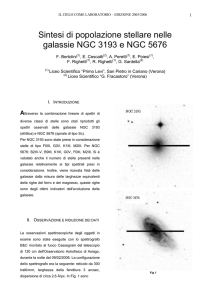 Studio della popolazione stellare nelle galassie NGC3193 e