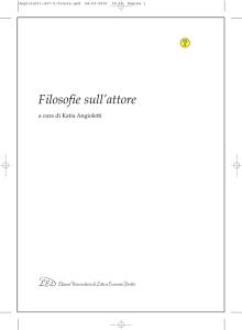 Filosofie sull`attore - ISBN 978-88-7916-437-5 - LED