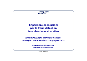Esperienze di soluzioni per la fraud detection in ambiente