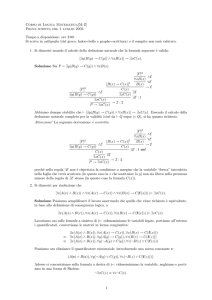 Corso di Logica Matematica[M-Z] Prova scritta del 1 luglio 2003
