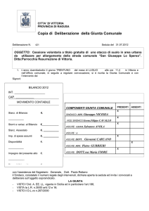 Copia di Deliberazione della Giunta Comunale