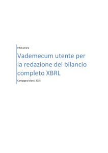 Vademecum utente per la redazione del bilancio XBRL