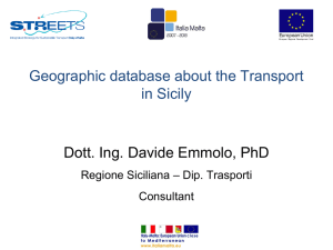 Geographic database about the Transport in Sicily