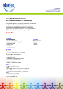 Corso Office Automation-database MODULI 4 (Foglio elettronico