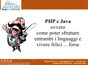 PHP e Java ovvero come poter sfruttare entrambi i linguaggi e