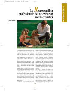La Responsabilità professionale del veterinario: profili civilistici