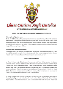 Carta intenti della Chiesa Cristiana Anglo Cattolica