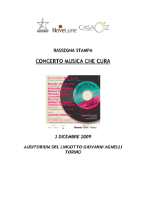 RASSEGNA STAMPA CASAOZ "Musica che cura 2009"