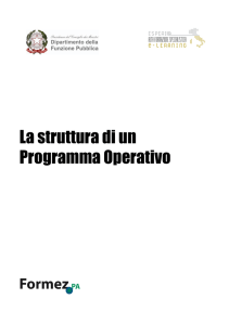 La struttura di un Programma Operativo - Fondi Strutturali