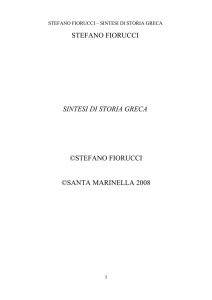 STEFANO FIORUCCI SINTESI DI STORIA GRECA ©STEFANO