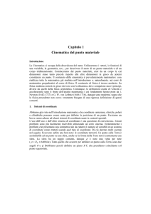 1.La Cinematica - Sezione di Fisica