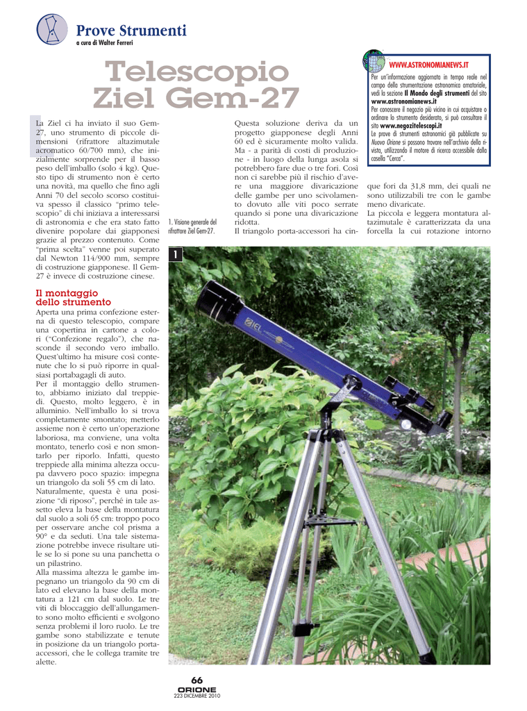 Telescopio GEM 27 ZIEL 