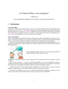 La formula di Bayes: che stravaganze!