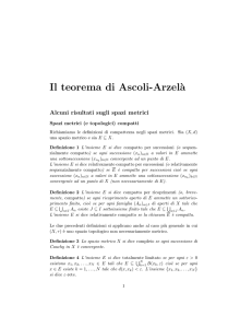 Il teorema di Ascoli-Arzel`a