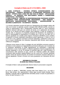 Consiglio di Stato sez.VI 17/9/2009 n. 5583