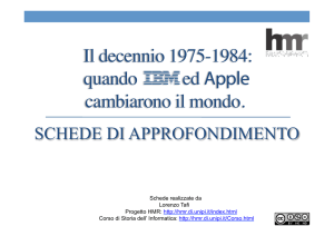 Il decennio 1975-1984: quando IBM ed Apple cambiarono il mondo.