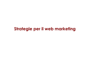 Strategie per il web marketing - Corso di elementi di informatica e web