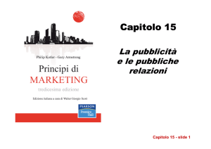 15 - La pubblicità e le pubbliche relazioni