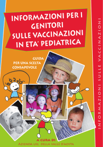 Informazioni per i genitori sulle vaccinazioni in età pediatrica