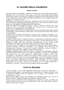 IL VALORE DELLA FILOSOFIA Cos`è la filosofia.