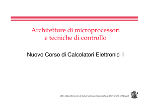 Architetture di microprocessori e tecniche di controllo
