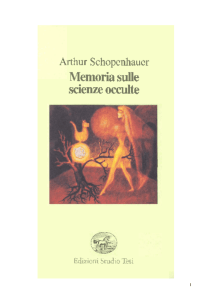 Nota bibliografica Opere di Arthur Schopenhauer