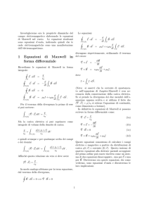 1 Equazioni di Maxwell in forma differenziale