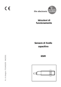 Istruzioni di funzionamento Sensore di livello capacitivo KNM