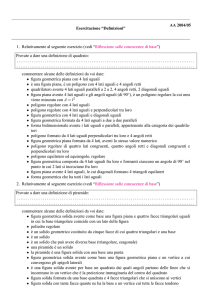 Esercitazione “Definizioni” AA 2004/05 1. Relativamente al