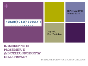 il marketing di prossimita` e (l`incerta) prossimita` della privacy