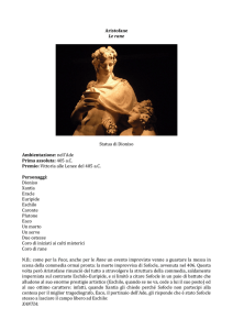 Aristofane Le rane Statua di Dioniso Ambientazione: nell`Ade Prima