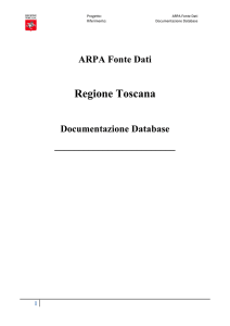 AFD-Arpa Fonte Dati-Documentazione DataBase